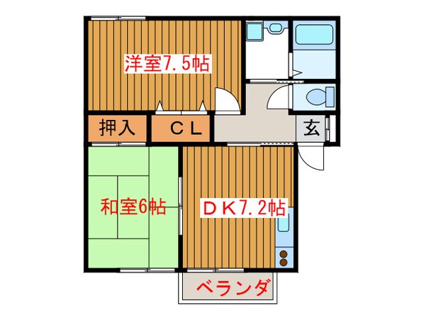 ベルパークＫⅢの物件間取画像